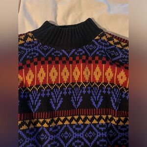 Multicolor Patterned vintage Sweater